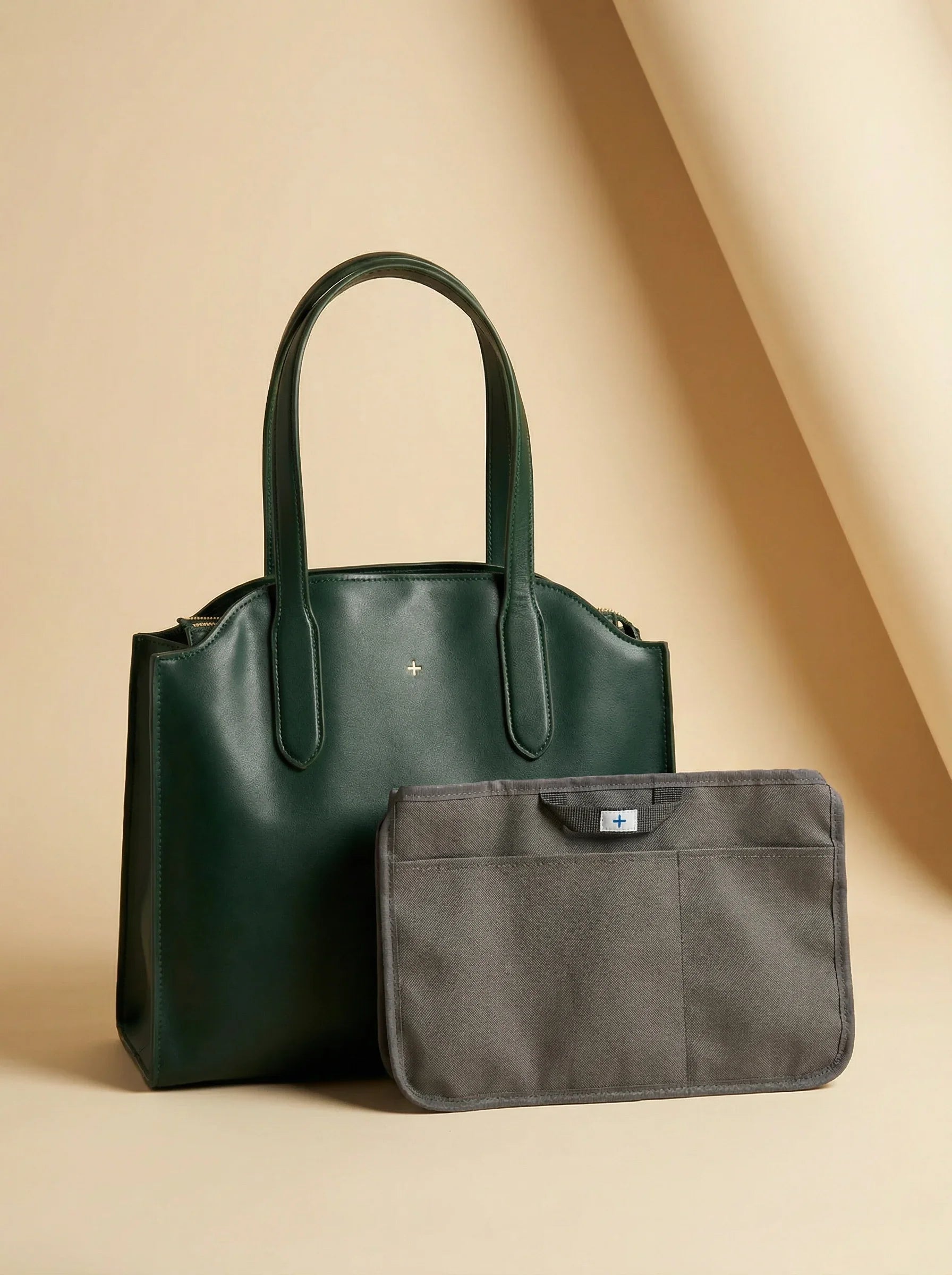 bebefit.eu Bebefit Tote Bag set in green with organizer pouch, premium baby carrier accessory